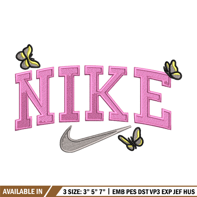 Butterfly Nike embroidery design, Butterfly embroidery, Nike design, logo shirt, Embroidery shirt, Digital download..jpg