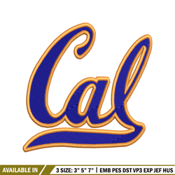 california golden bears embroidery design, california golden bears embroidery, logo sport embroidery, ncaa embroidery.