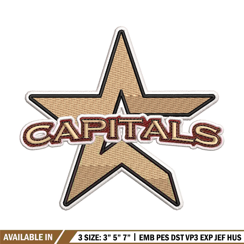 Capitals logo embroidery design, Logo embroidery, Embroidery file, Embroidery shirt, Emb design, Digital download.jpg