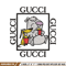 Cartoon Gucci Embroidery design, Cartoon Gucci Embroidery, cartoon design, Embroidery File, Gucci logo, Instant download.jpg