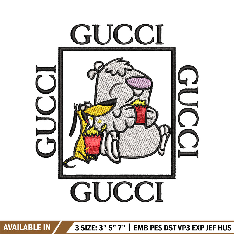 Cartoon Gucci Embroidery design, Cartoon Gucci Embroidery, cartoon design, Embroidery File, Gucci logo, Instant download.jpg