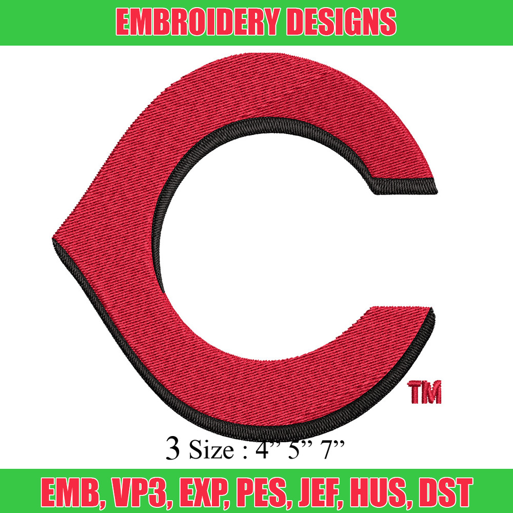 Cincinnati Reds Embroidery Design, Brand Embroidery, Embroidery File, Logo shirt, Sport Embroidery, Digital download.jpg