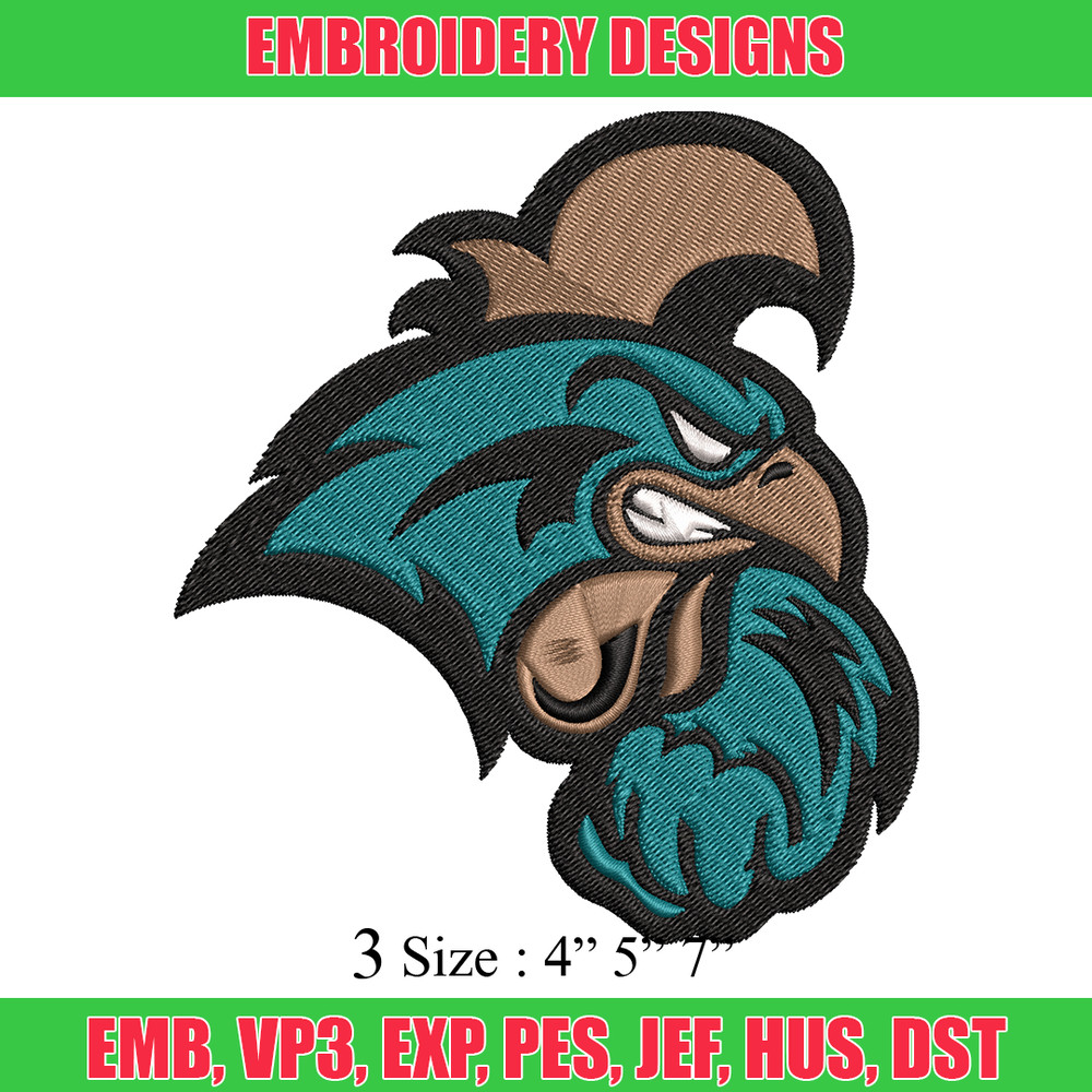 Coastal Carolina Chanticleers embroidery design, logo embroidery, logo Sport, Sport embroidery, NCAA embroidery..jpg