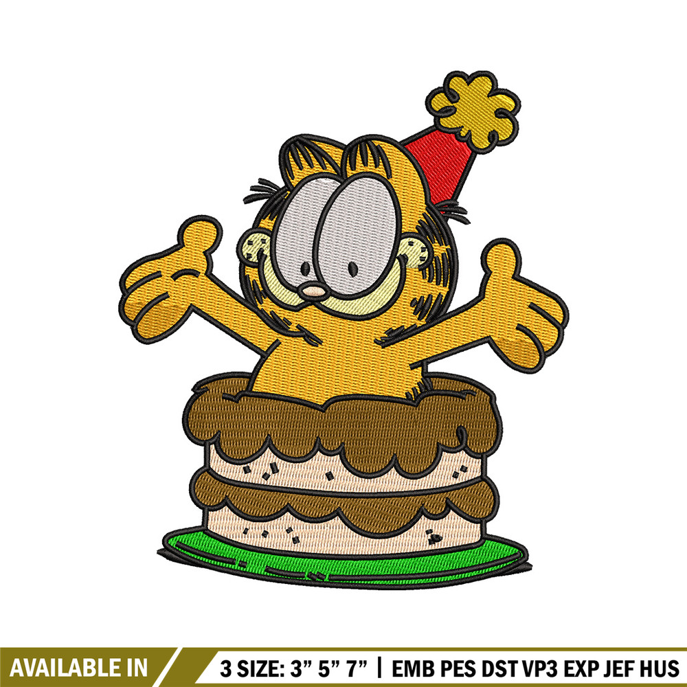 Cat cake embroidery design, Cat anime embroidery, Embroidery file, Embroidery shirt, Emb design, Digital download.jpg