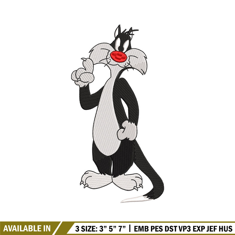 Cat cartoon embroidery design, Cartoon embroidery, Embroidery file, Embroidery shirt, Emb design, Digital download.jpg