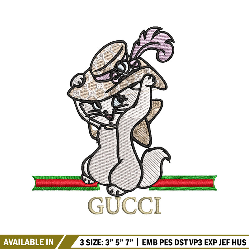 Cat cartoon gucci Embroidery Design, Gucci Embroidery, Embroidery File, Logo shirt, Sport Embroidery, Digital download..jpg