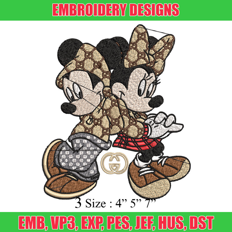 Couple gucci mouse Embroidery Design, Gucci Embroidery, Embroidery File, Logo shirt,Sport Embroidery, Digital download.jpg
