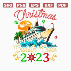 Personalized Christmas Cruise 2023 PNG Sublimation File