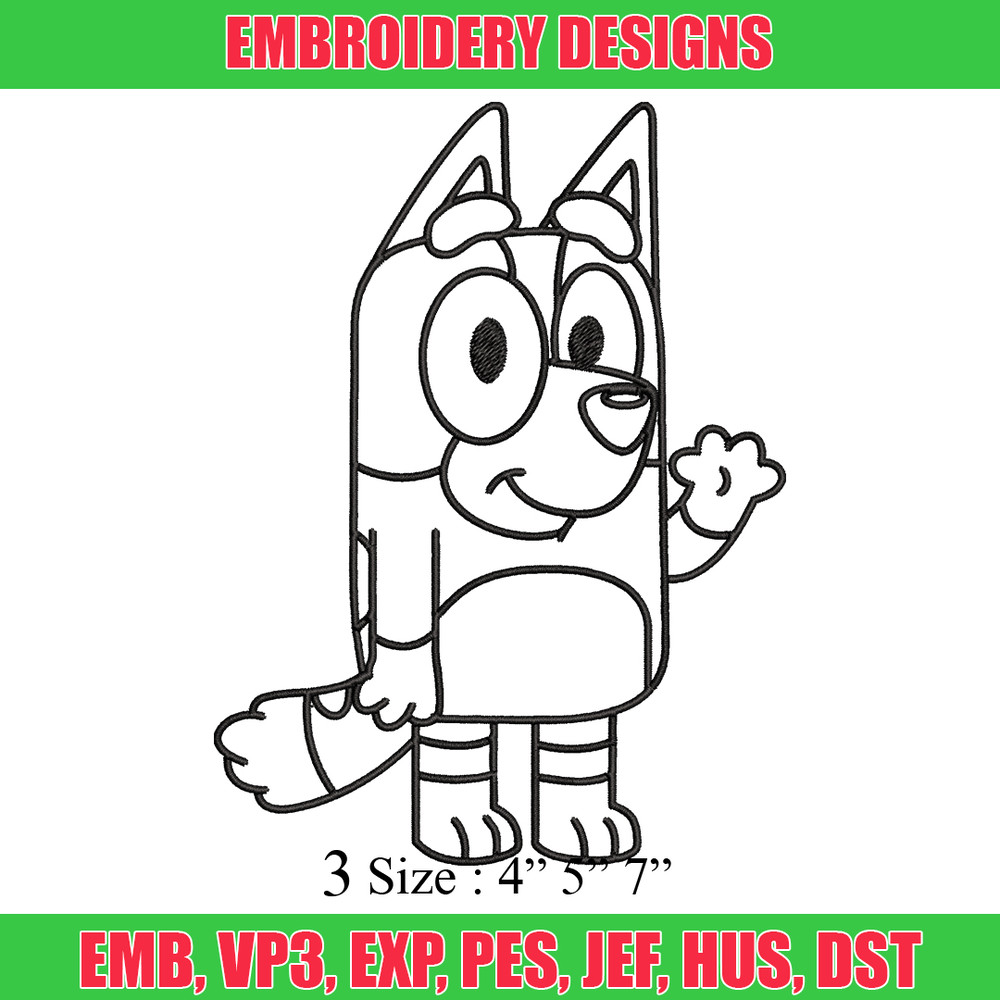 Dad Bluey Coloring Pages Embroidery, Bluey Embroidery, Embroidery File, cartoon design, cartoon shirt, Digital download..jpg