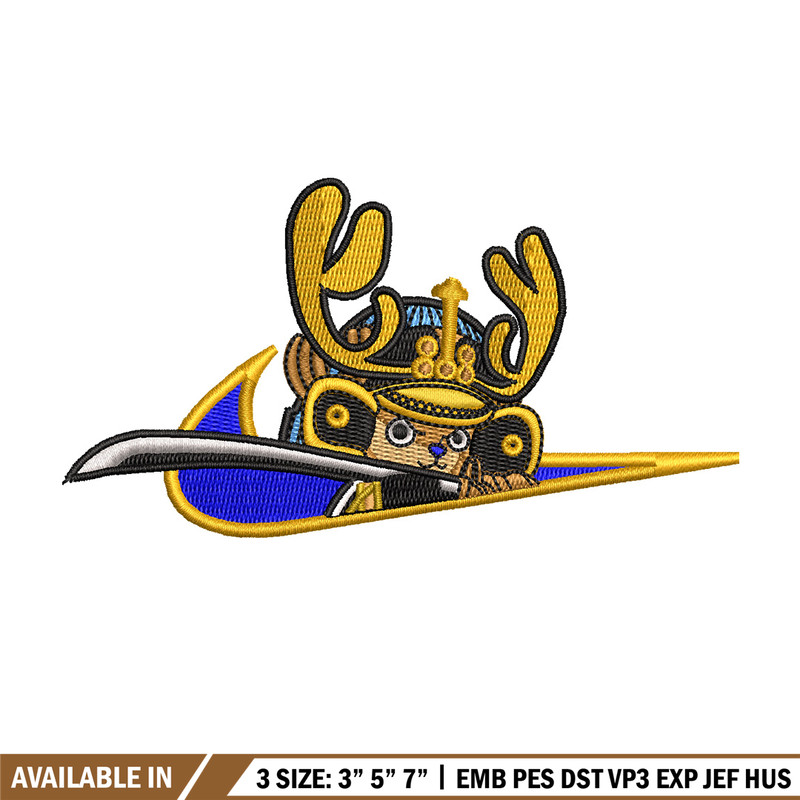 Chopper nike embroidery design, One piece embroidery, Nike design, Embroidery shirt, Embroidery file, Digital download.jpg