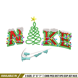 christmas nike logo embroidery design, logo embroidery, nike design, embroidery shirt, logo shirt, instant download