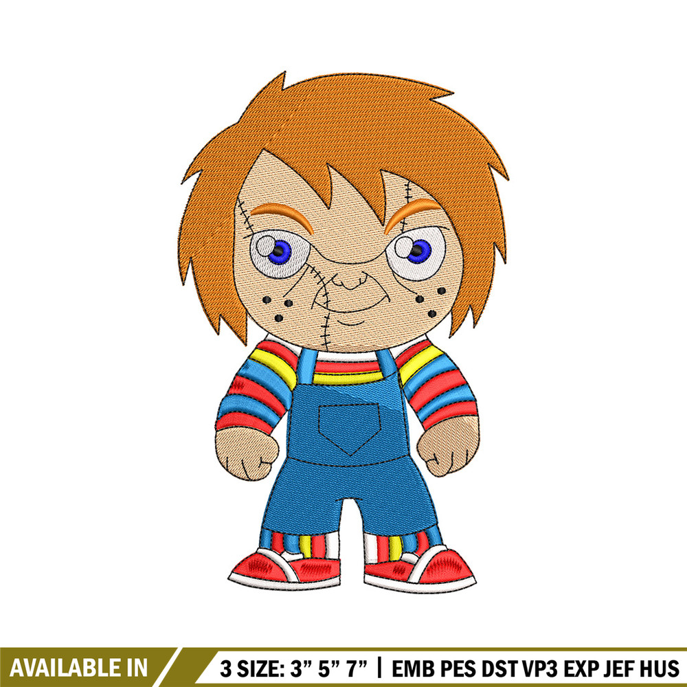 Chucky chibi embroidery design, Horror embroidery, Embroidery file,Embroidery shirt, Emb design, Digital download.jpg