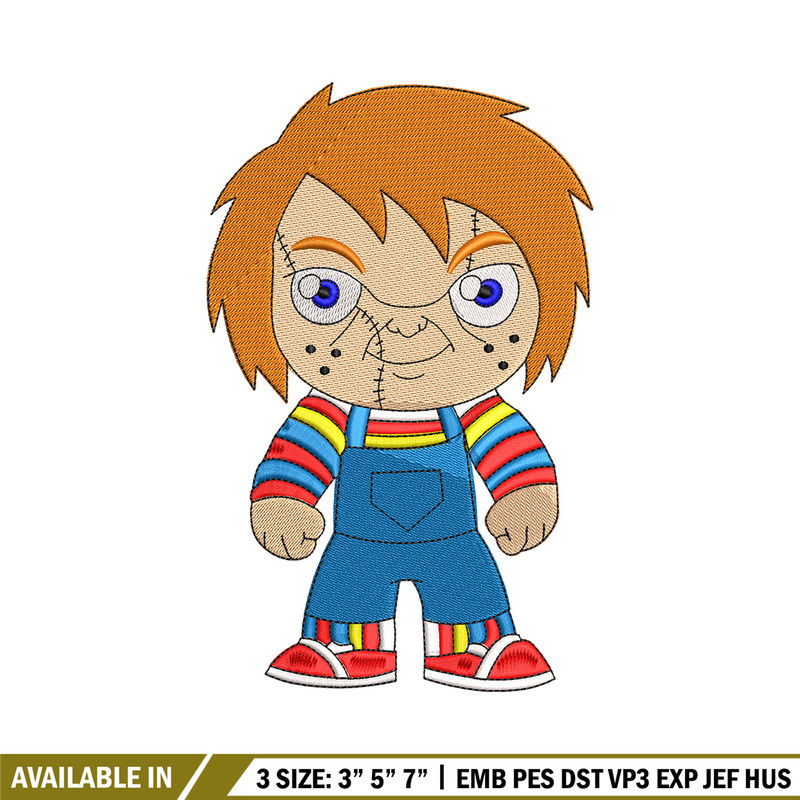 Chucky chibi embroidery design, Horror embroidery, Embroidery file,Embroidery shirt, Emb design, Digital download.jpg