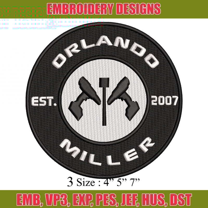 Orlando Miller Installations embroidery design, logo embroidery, logo design, embroidery file, Digital download..jpg