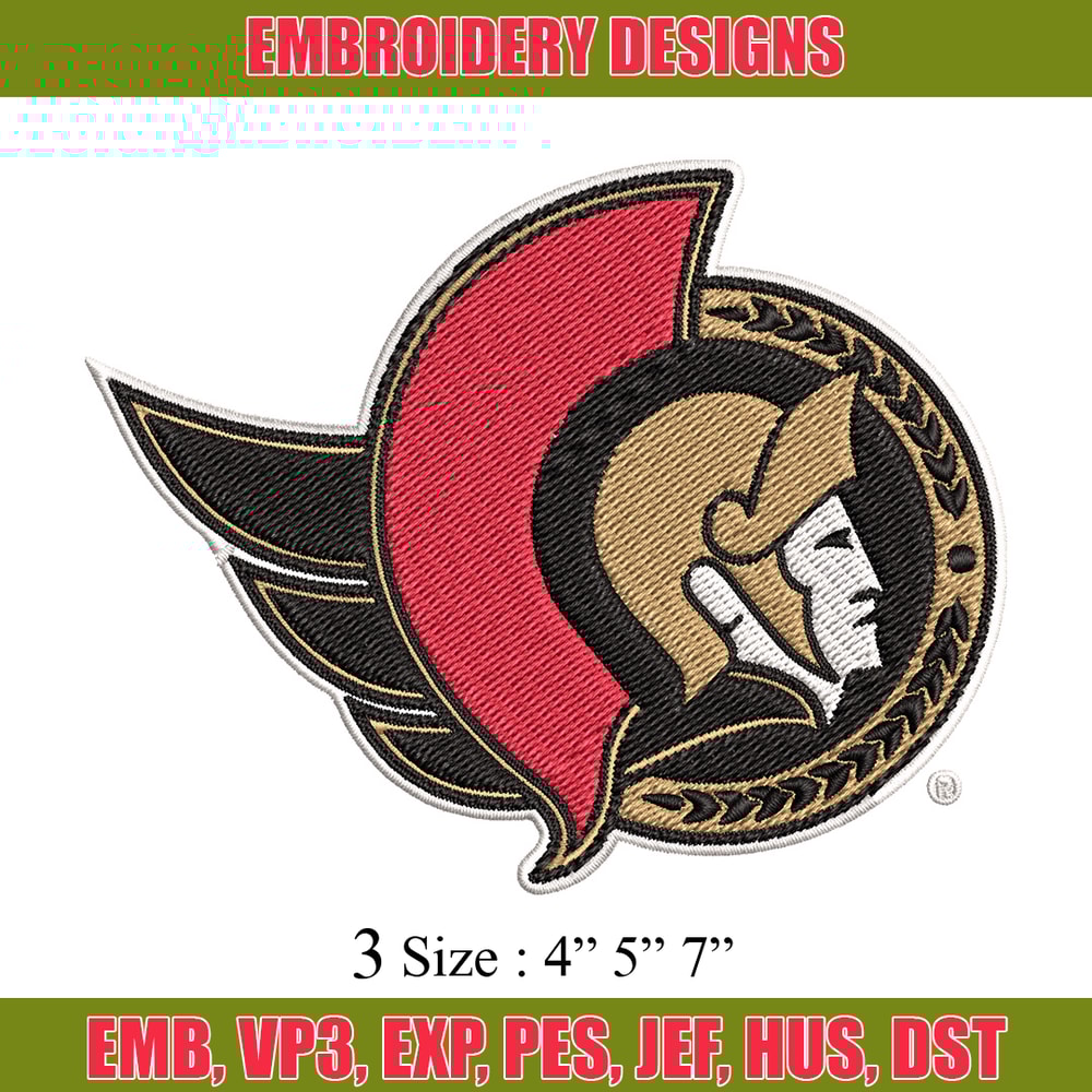 Ottawa Senators Embroidery Design, Brand Embroidery, Embroidery File, Logo shirt, Sport Embroidery, Digital download.jpg