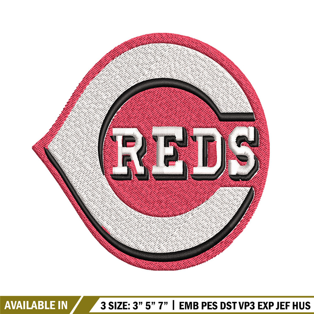 Cincinnati Reds Embroidery Design, Logo Embroidery, MLB Embroidery, Embroidery File, Logo shirt, Digital download.jpg