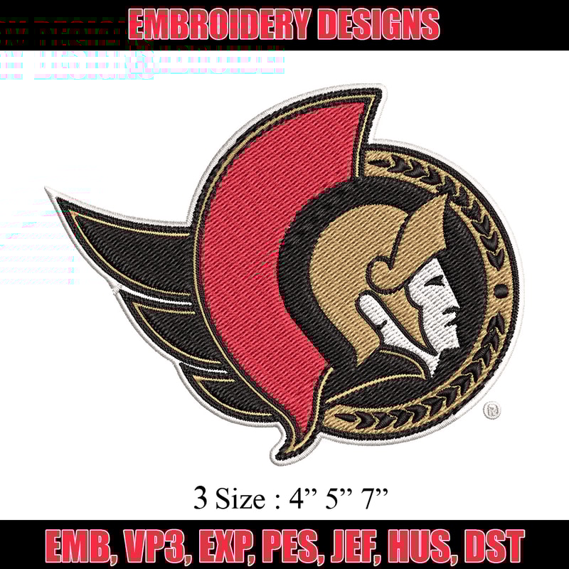 Ottawa Senators Embroidery Design, Brand Embroidery, Embroidery File, Logo shirt, Sport Embroidery, Digital download.jpg