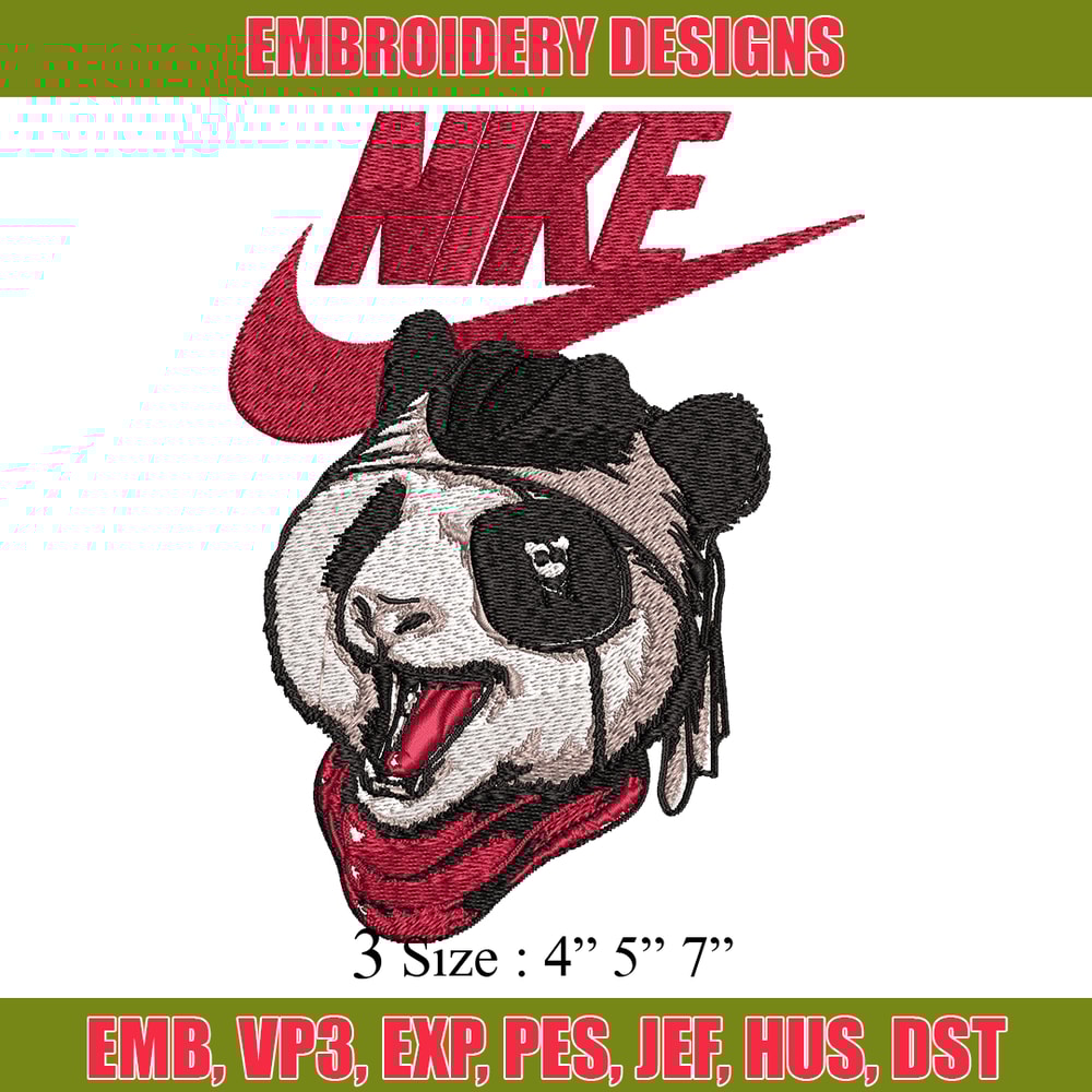 Panda cartoon Nike Embroidery design, Panda cartoon Embroidery, Nike design, Embroidery file, Instant download..jpg