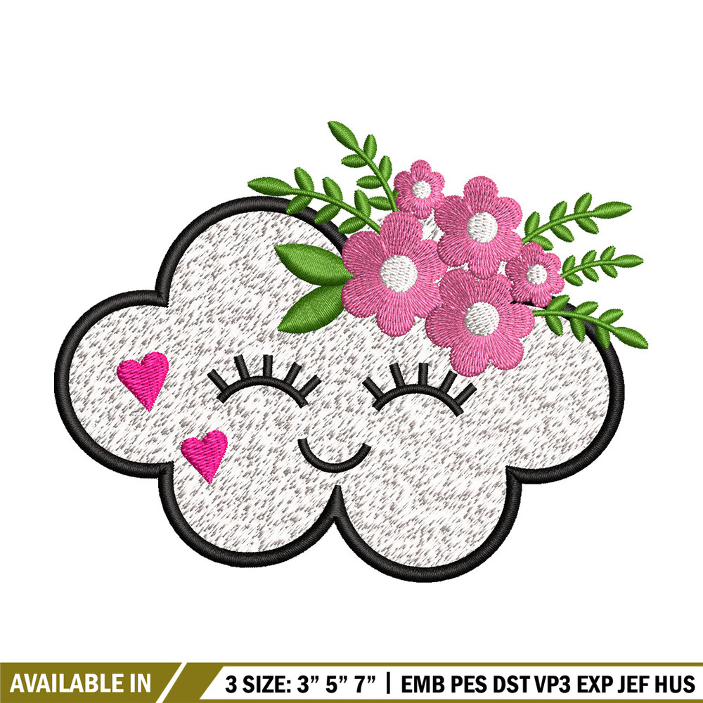 Cloud cute embroidery design, Cloud embroidery, Embroidery file, Embroidery shirt, Emb design, Digital download.jpg