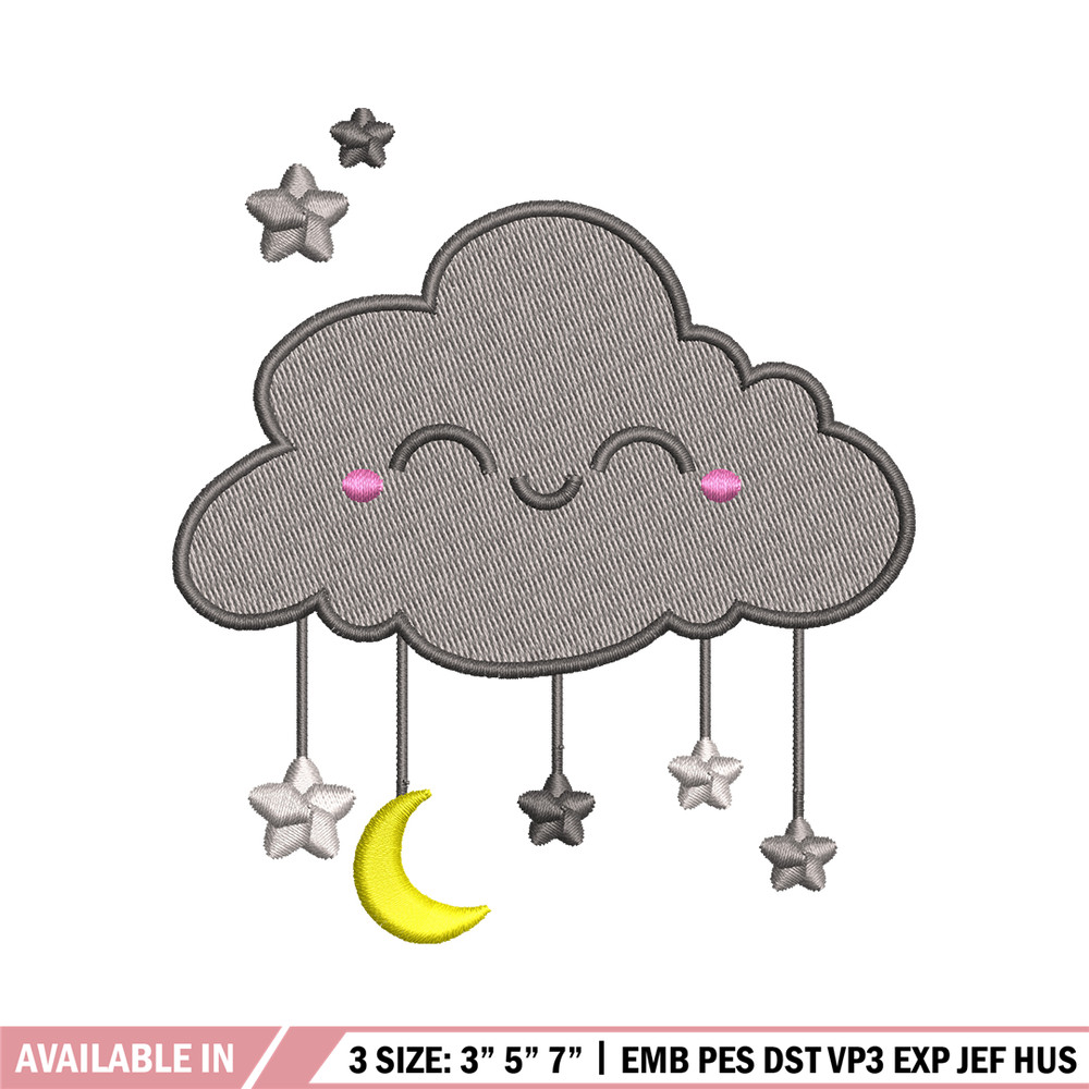 Clouds cute logo embroidery design, logo embroidery, logo design, Embroidery shirt, logo shirt, Instant download.jpg