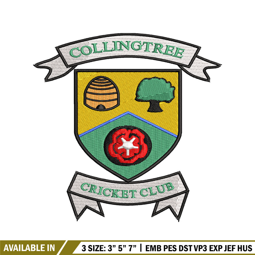 Collingtree Cricket embroidery design, Collingtree Cricket embroidery, logo design, embroidery file, Digital download.jpg