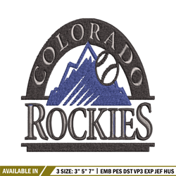 colorado rockies logo embroidery, mlb embroidery, sport embroidery, logo embroidery, mlb embroidery design.
