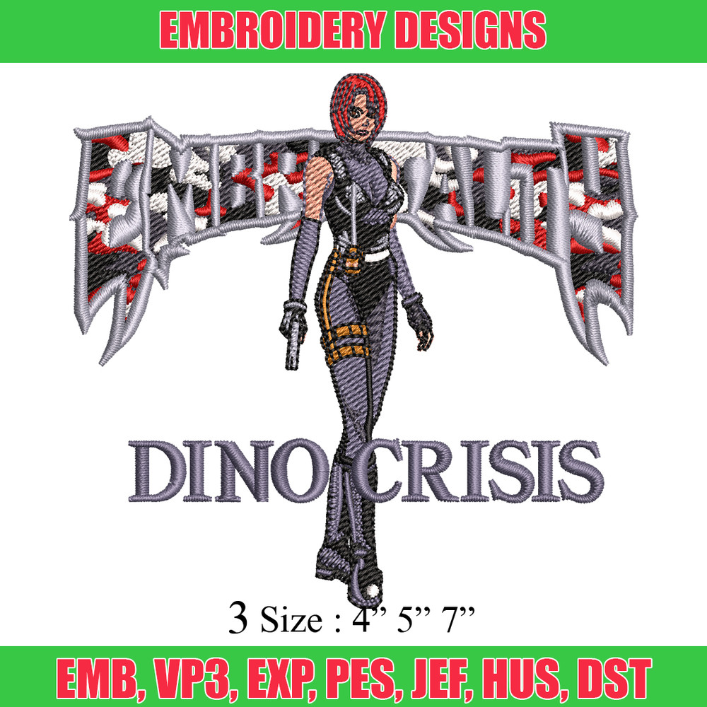 Dino Crisis embroidery design, Dino Crisis embroidery, logo design, embroidery file, logo shirt, Digital download..jpg