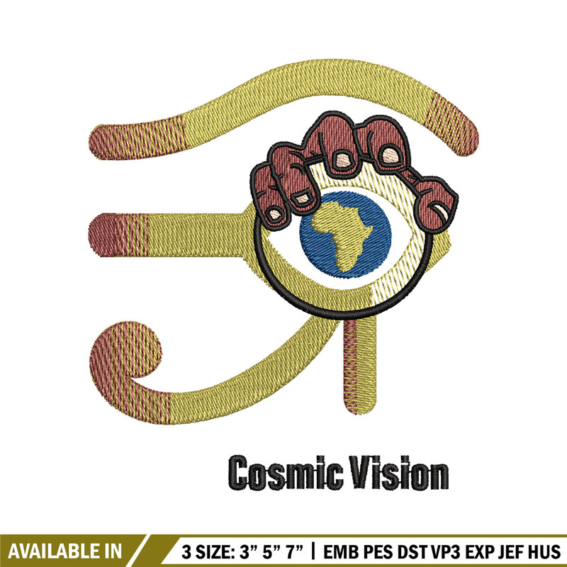 Cosmic vision logo embroidery design, logo embroidery, logo design, Embroidery shirt, logo shirt, Instant download.jpg