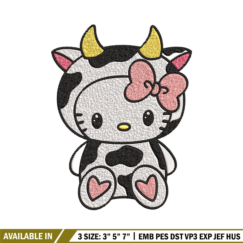 Cow Hello Kitty Embroidery design, Cow Hello Kitty Embroidery, cartoon design, Embroidery File, Digital download..jpg