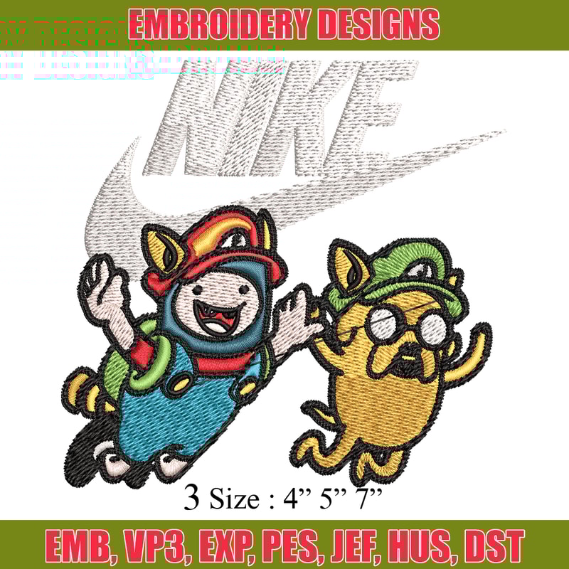 Pibby and finn Nike Embroidery design, cartoon Embroidery, Nike design, Embroidery file, logo shirt, Instant download..jpg