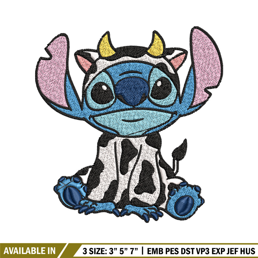 Cow Stitch Embroidery design, Cow Stitch Embroidery, cartoon design, Embroidery File, cartoon shirt, Digital download..jpg