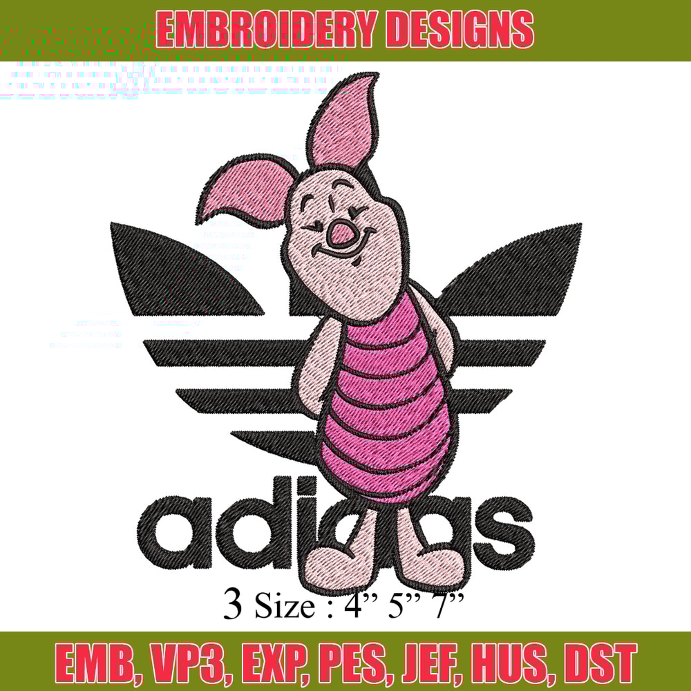 Piglet adidas Embroidery Design, Adidas Embroidery, Brand Embroidery, Embroidery File,Logo shirt,Digital download.jpg
