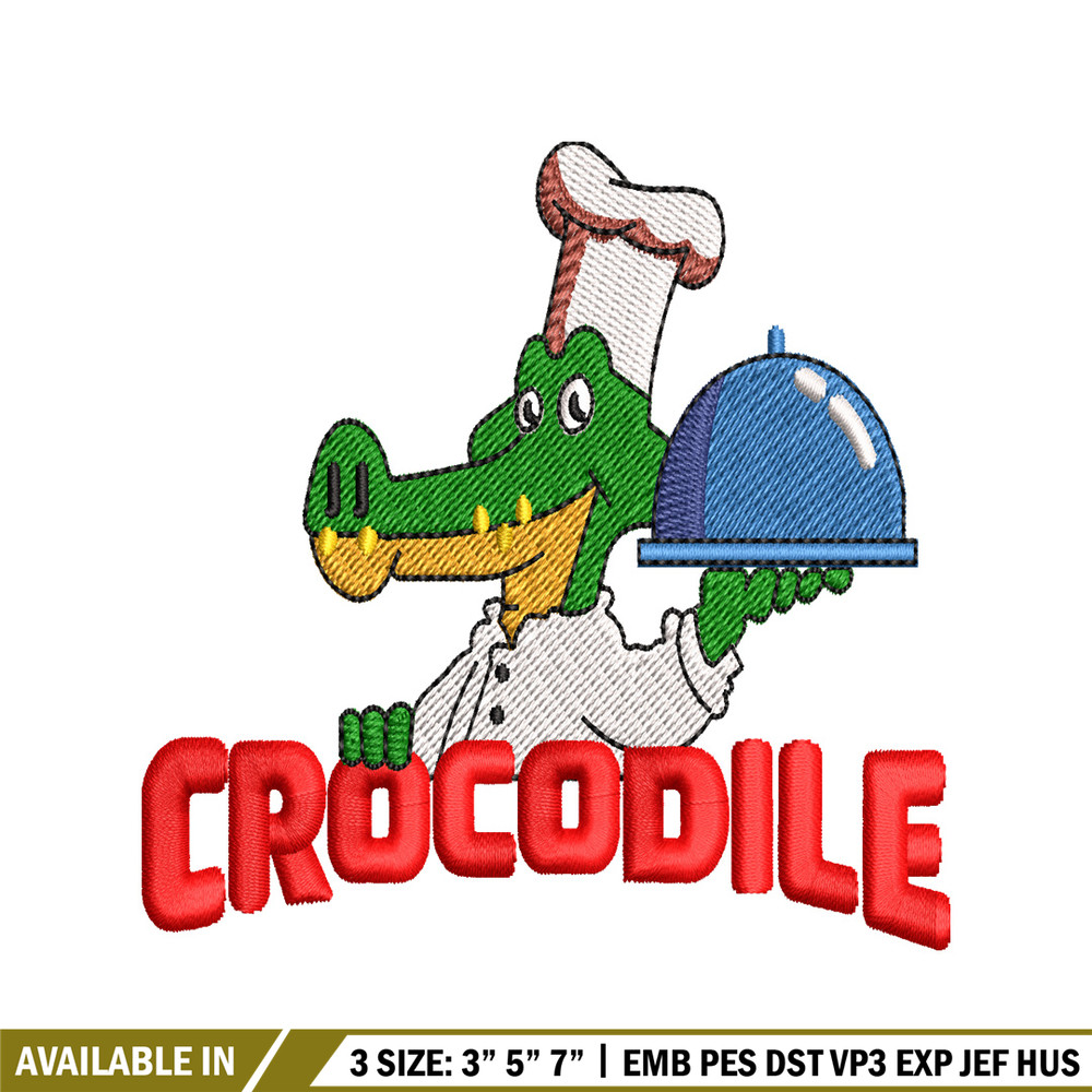 Crocodile chef embroidery design, Crocodile chef embroidery, embroidery file, logo design, logo shirt, Digital download.jpg
