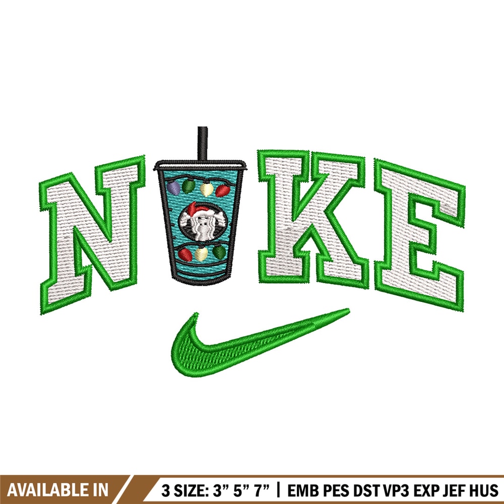Cup green x nike embroidery design, Cup embroidery, Nike design, Embroidery shirt, Embroidery file, Digital download.jpg