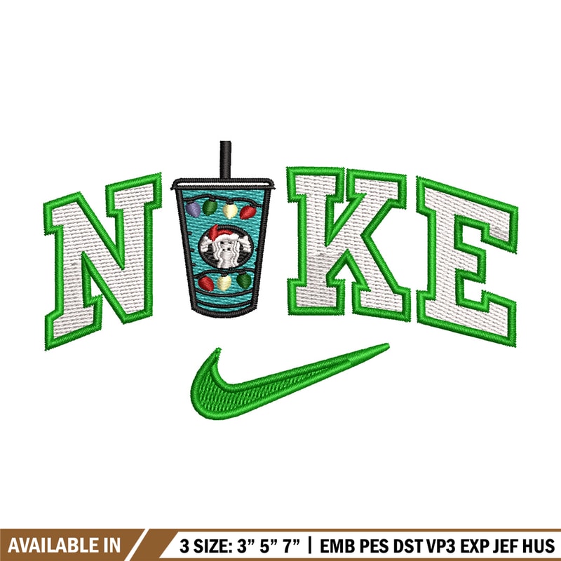 Cup green x nike embroidery design, Cup embroidery, Nike design, Embroidery shirt, Embroidery file, Digital download.jpg