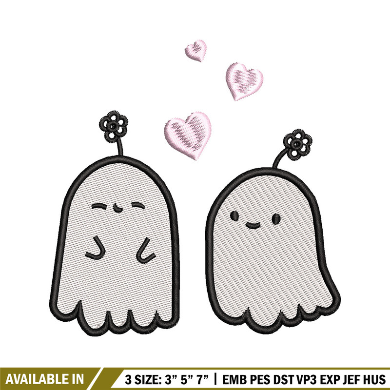 Cute ghost embroidery design, Ghost embroidery, Embroidery file, Embroidery shirt, Emb design, Digital download.jpg