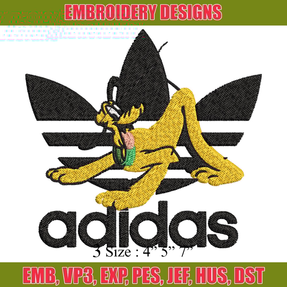 Pluto adidas Embroidery Design, Adidas Embroidery, Brand Embroidery, Embroidery File,Logo shirt,Digital download.jpg