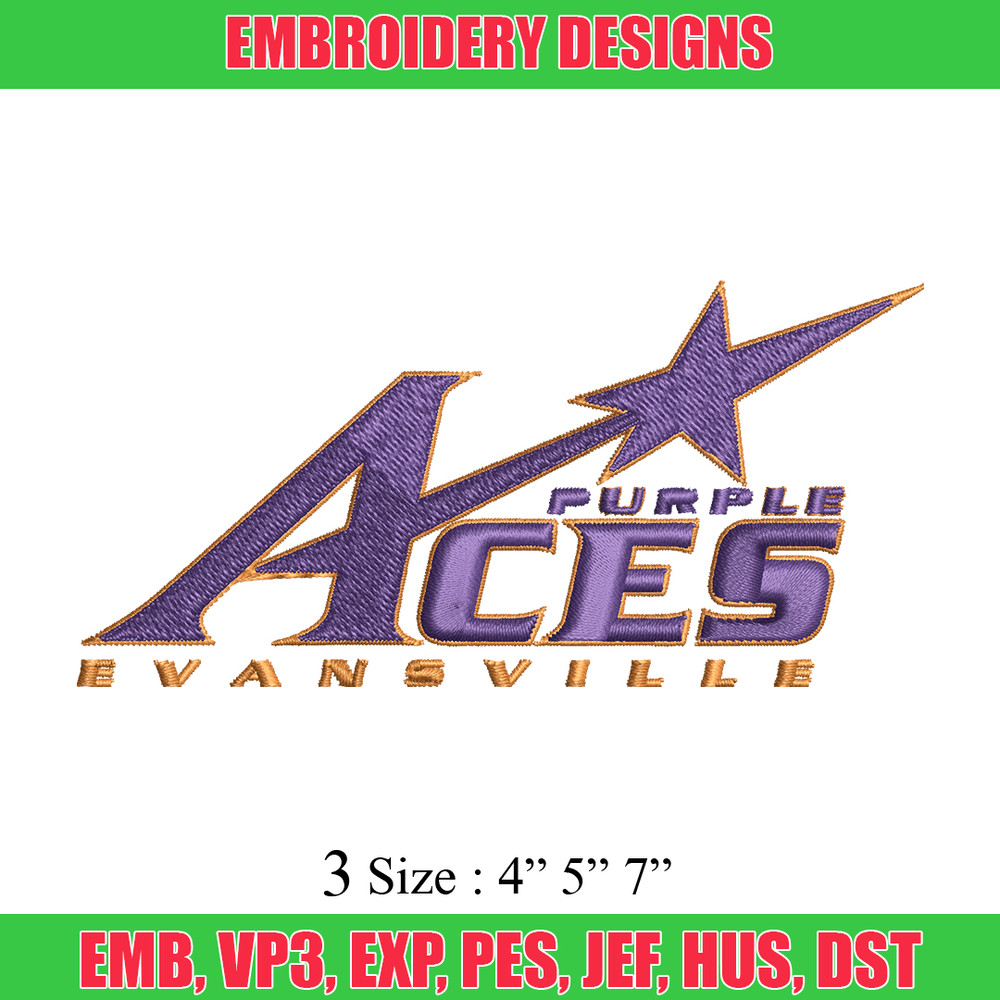 Evansville Purple Aces embroidery design, Evansville Purple Aces embroidery, logo Sport embroidery, NCAA embroidery..jpg