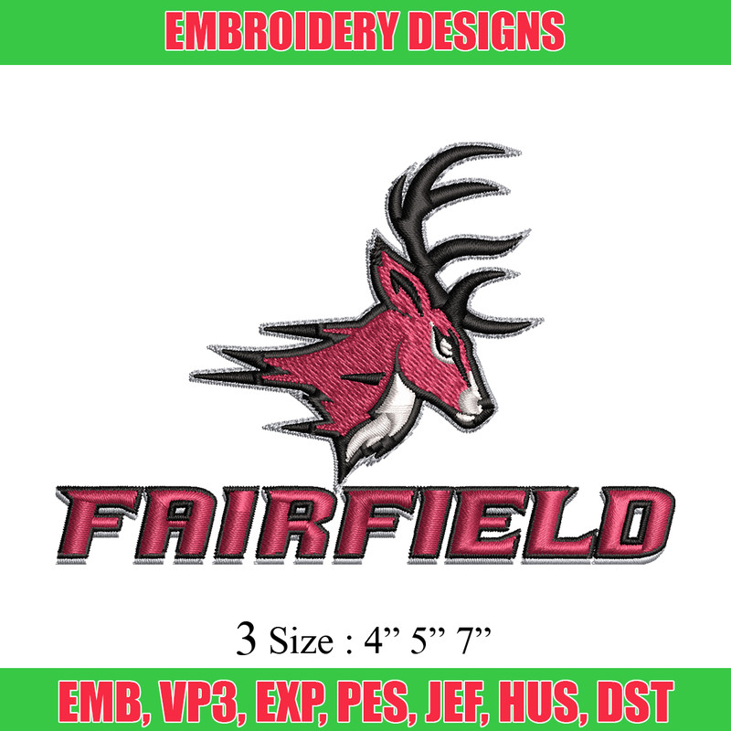 Fairfield Stags embroidery design, Fairfield Stags embroidery, logo Sport, Sport embroidery, NCAA embroidery..jpg
