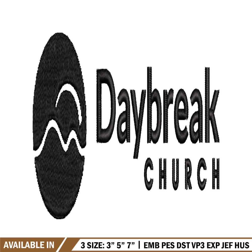 Daybreak Church logo embroidery design, Logo embroidery, embroidery file, logo design, logo shirt, Digital download..jpg