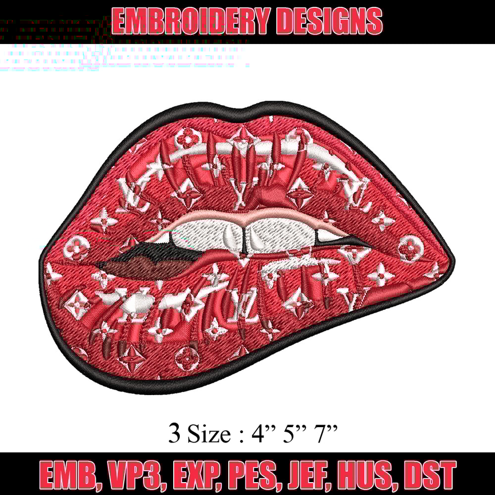 Red Lip Embroidery Design, Lips Embroidery, Embroidery File, Brand Embroidery, Logo shirt, Digital download.jpg