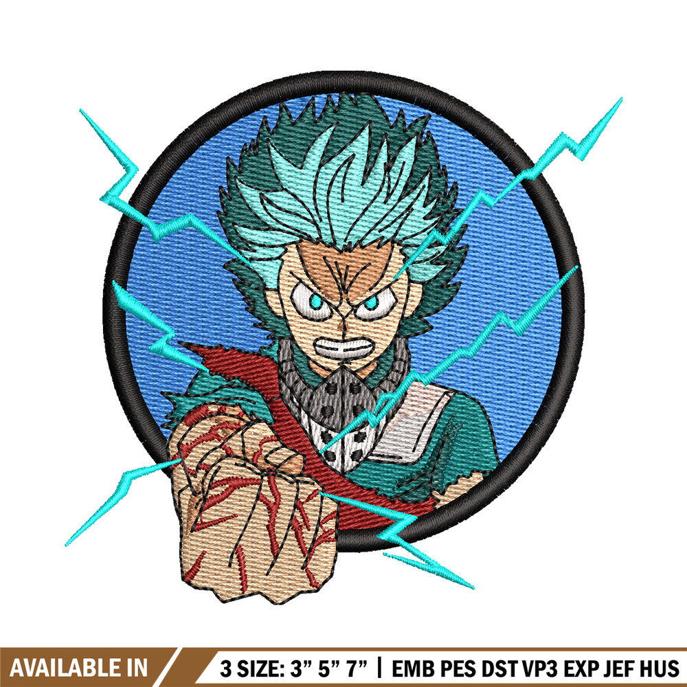 Deku circle embroidery design, Mha embroidery, Anime design, Embroidery shirt, Embroidery file, Digital download.jpg