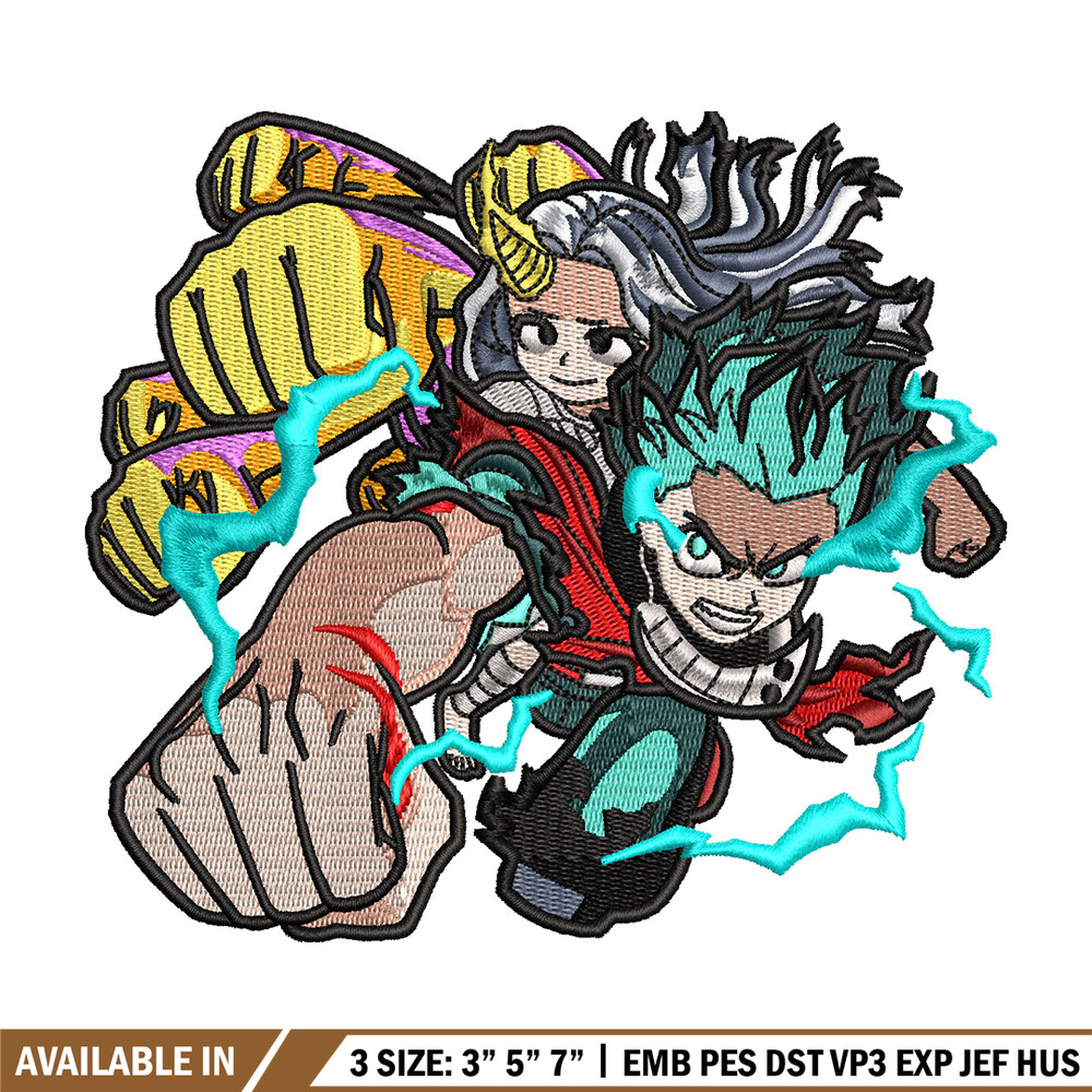 Deku punch embroidery design, Mha embroidery, Anime design, Embroidery shirt, Embroidery file, Digital download.jpg