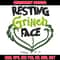 Resting Grinch Face Embroidery design, Grinch christmas Embroidery, Grinch design, Embroidery File, Instant download.jpg