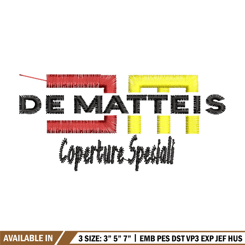 Dematteis logo embroidery design, Dematteis logo embroidery, logo design, Embroidery shirt, logo shirt, Instant download.jpg