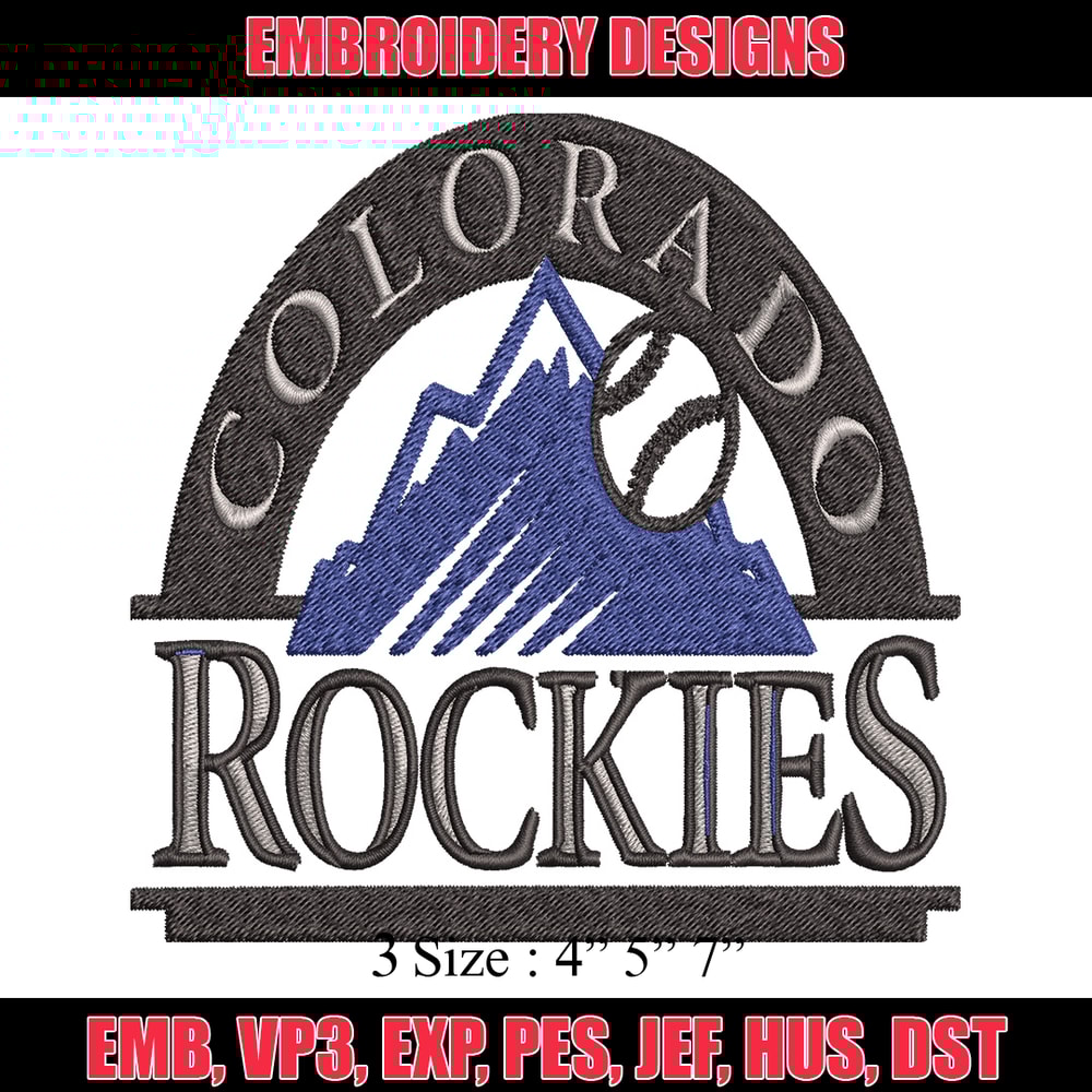 Rockies sport logo Embroidery Design, Brand Embroidery, Embroidery File, Logo shirt, Sport Embroidery, Digital download.jpg