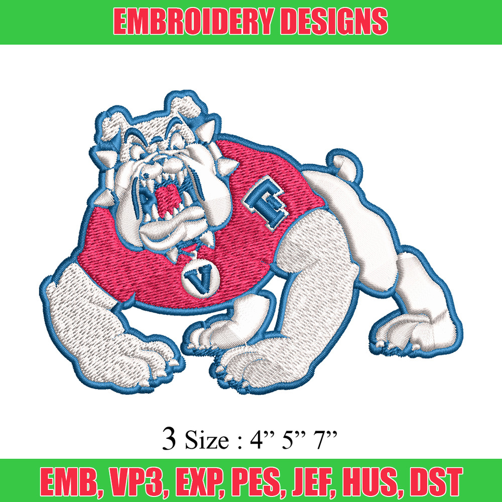 Fresno State Bulldogs embroidery design, Fresno State Bulldogs embroidery, logo Sport, Sport embroidery, NCAA embroidery.jpg