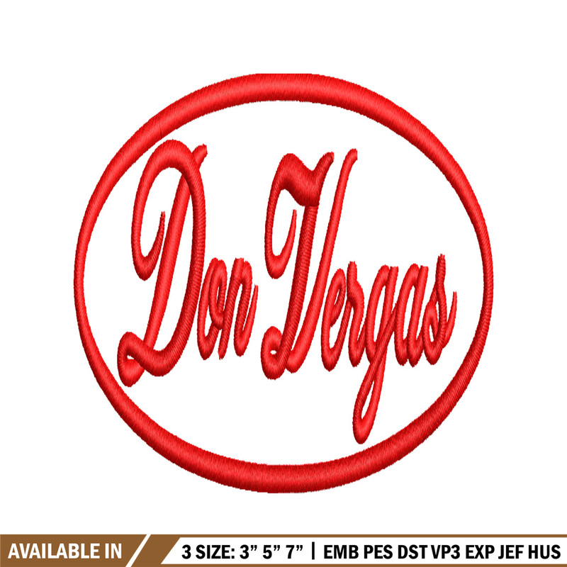 Don Vergas Logo embroidery design, Logo embroidery, embroidery file, animal design, logo shirt, Digital download..jpg