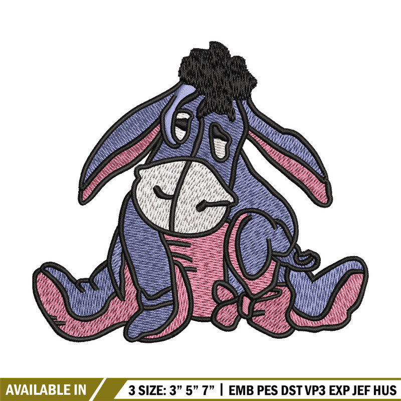 Donky embroidery design, Pooh disney embroidery, Embroidery file, Embroidery shirt, Emb design, Digital download.jpg