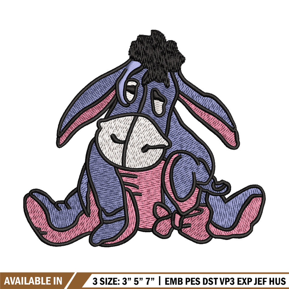 Donky embroidery design, Pooh disney embroidery, Embroidery file, Embroidery shirt, Emb design, Digital download.jpg